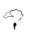 Zwarte scheidsrechter fluit