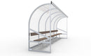 Dug-out 5 meter (Recht met bank)